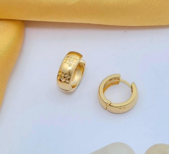 Classic Polished Gold Huggie Hoop Earrings