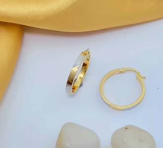 Textured Gold Hoop Earrings