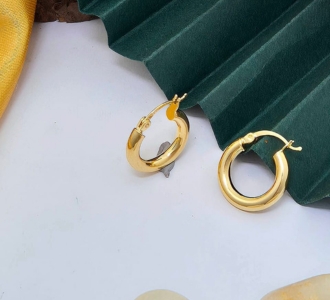 Classic Gold Huggie Hoop Earrings