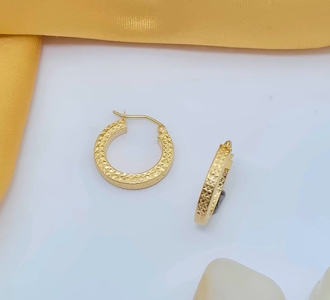 Textured Gold Hoop Earrings