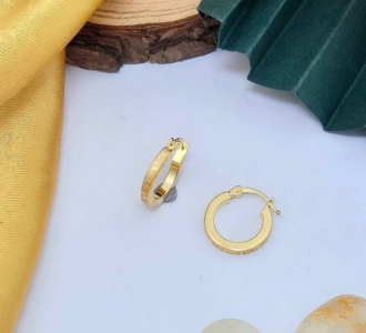 Textured Mini Gold Hoop Earrings
