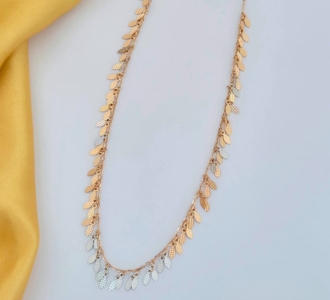 Tiny Leaf Charm Chain