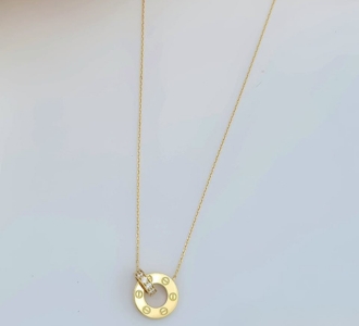 Minimalist Circle Pendant Chain