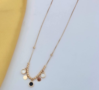 Multi Charm Drop Gold Chain