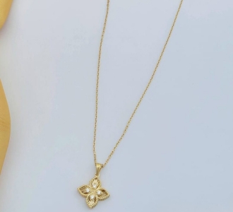 Anti-Tarnish Star Charm Diamond Gold Chain