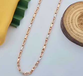  Two-tone oval link chain 