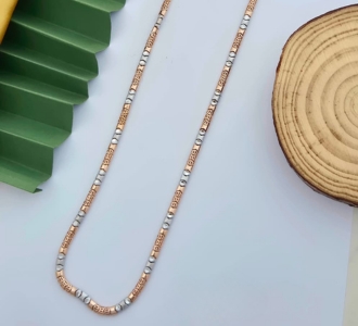 Platinum and Rose Gold Link Chain