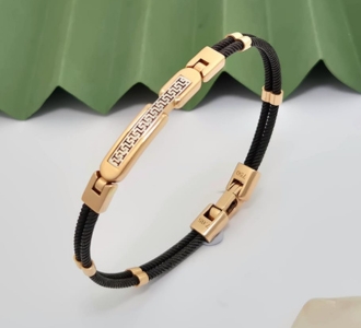 Modern Dual-Tone Cord Bracelet