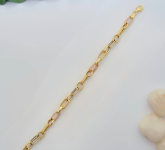 Designer Oval Link Gold Bracelet