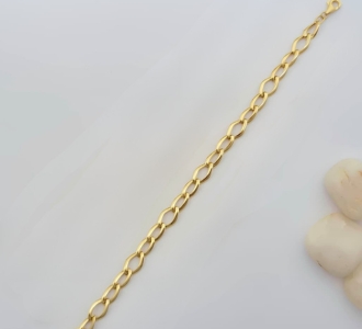 Classic Oval Chain Gold Bracelet