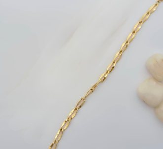 Sleek Mariner Link Gold Bracelet
