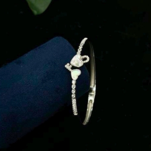 Crystal Heart Lock Kada