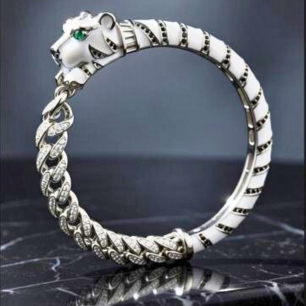 Serpent Royal Designer Silver Kada 