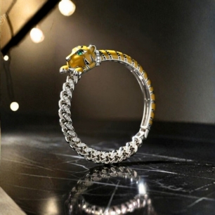 Golden Radiance Braided Gemstone Kada