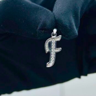 Sparkling  “F” Alphabet Pendant