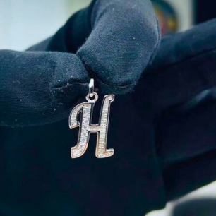 Sparkling  “H” Alphabet Pendant