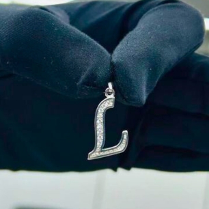 Sparkling  “L” Alphabet Pendant