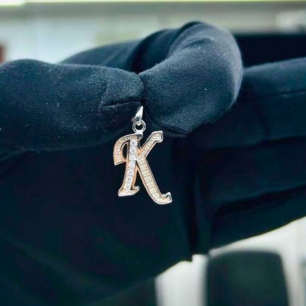 Sparkling “K” Alphabet Pendant