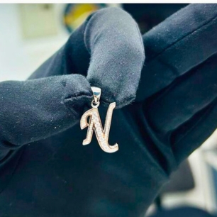 Sparkling  “N” Alphabet Pendant