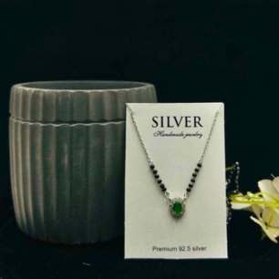 Green Stone Pendant Mangalsutra