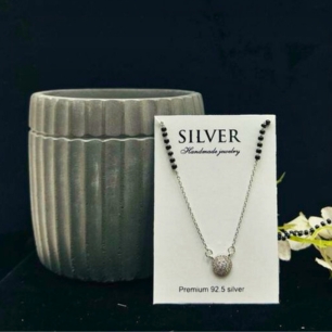 Round Solitaire Mangalsutra Necklace