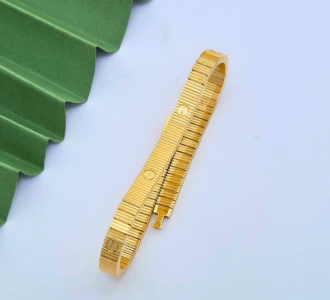 Textured Link Gold Bracelet