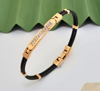 Modern Dual-Tone Cord Bracelet