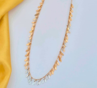 Tiny Leaf Charm Chain