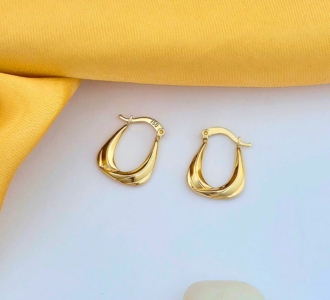Gold hoop earrings