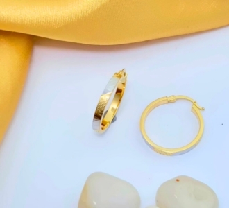 Textured Gold Hoop Earrings