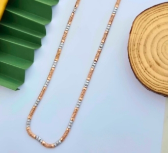 Platinum and Rose Gold Link Chain