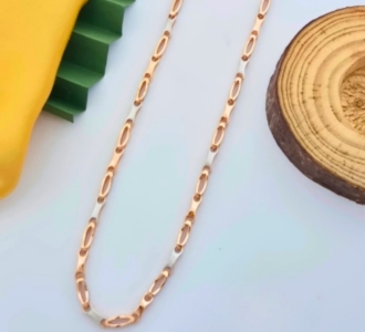  Two-tone oval link chain 