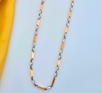 Classic Two-Tone Bar Link Chain