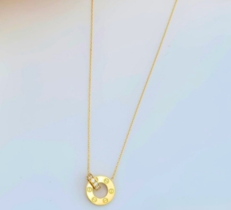 Minimalist Circle Pendant Chain