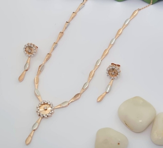 Radiant Rose Gold Necklace  Set