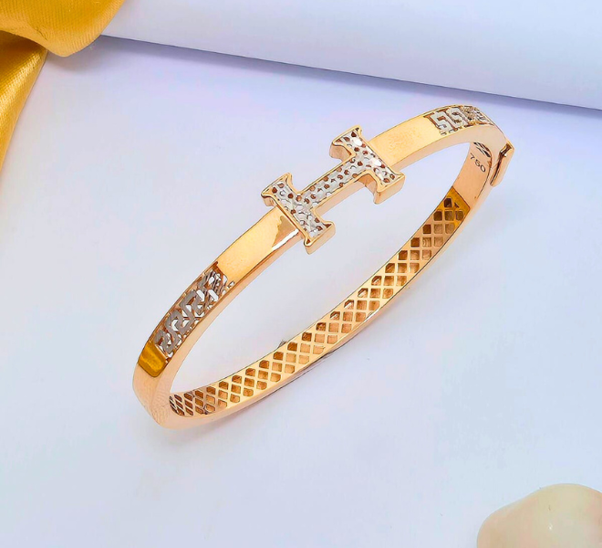 Crystal-Studded "H" Kada