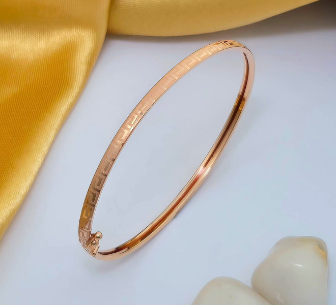 Rose Gold Greek Key Bracelet