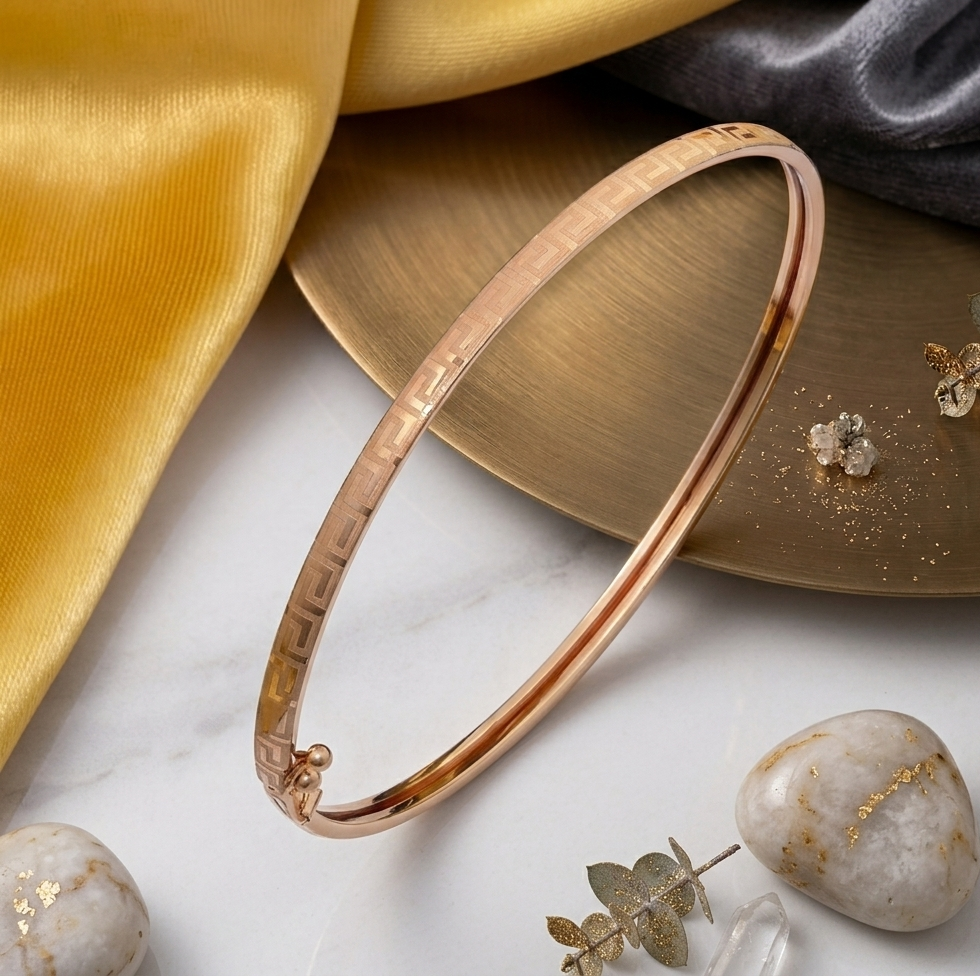 Rose Gold Greek Key Bracelet