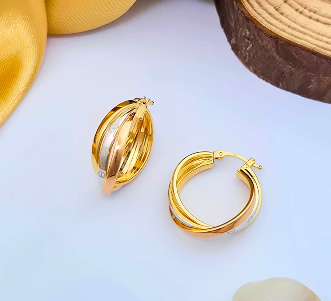 Trinity Glow Hoop Earring