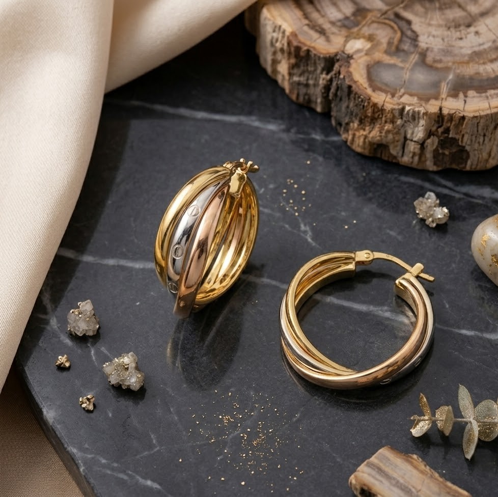 Trinity Glow Hoop Earring