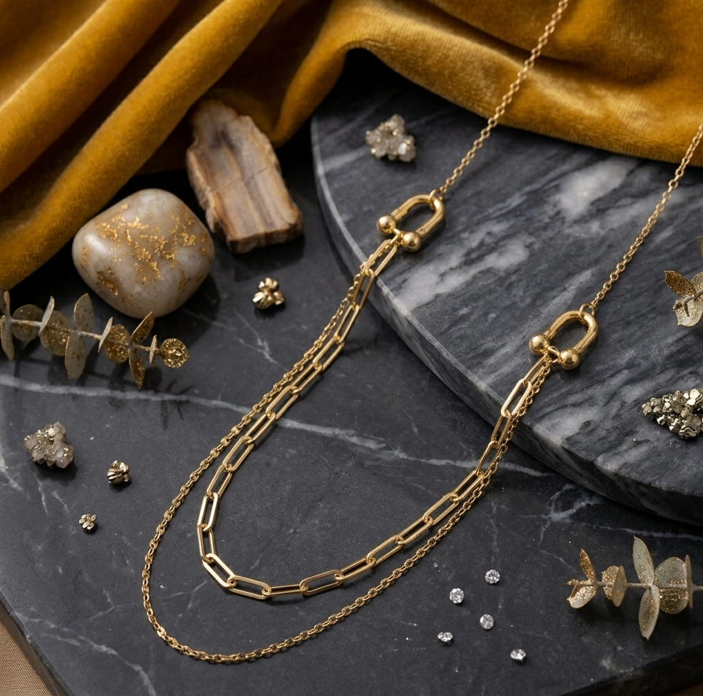 Double-Layered Hip Hop Chain