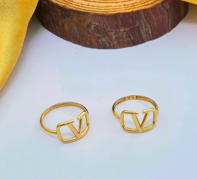 Central V Logo Designer Rings
