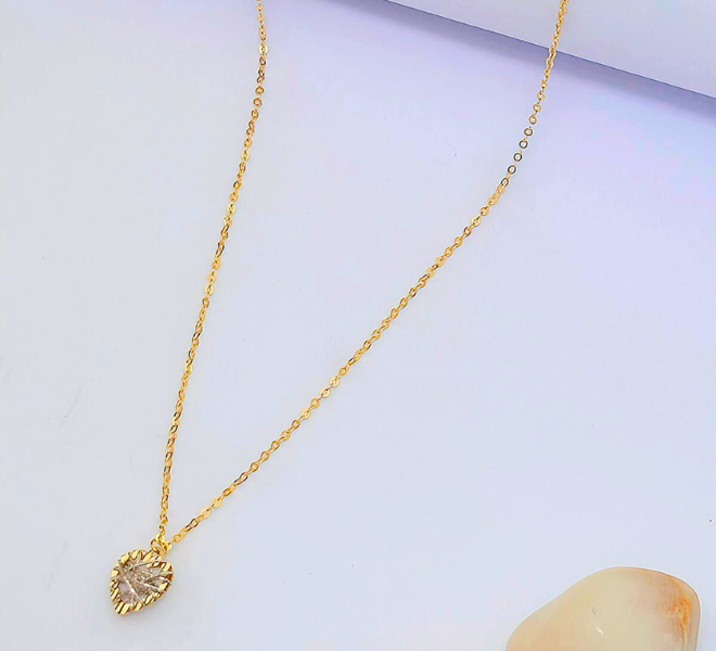Gold Leaf Heart Chain