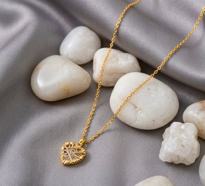 Gold Leaf Heart Chain