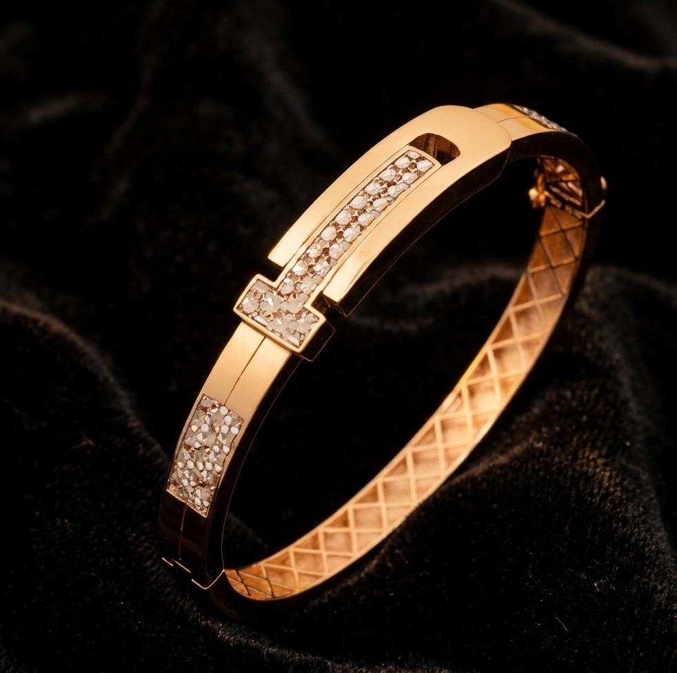 Rose Gold Studded Kada