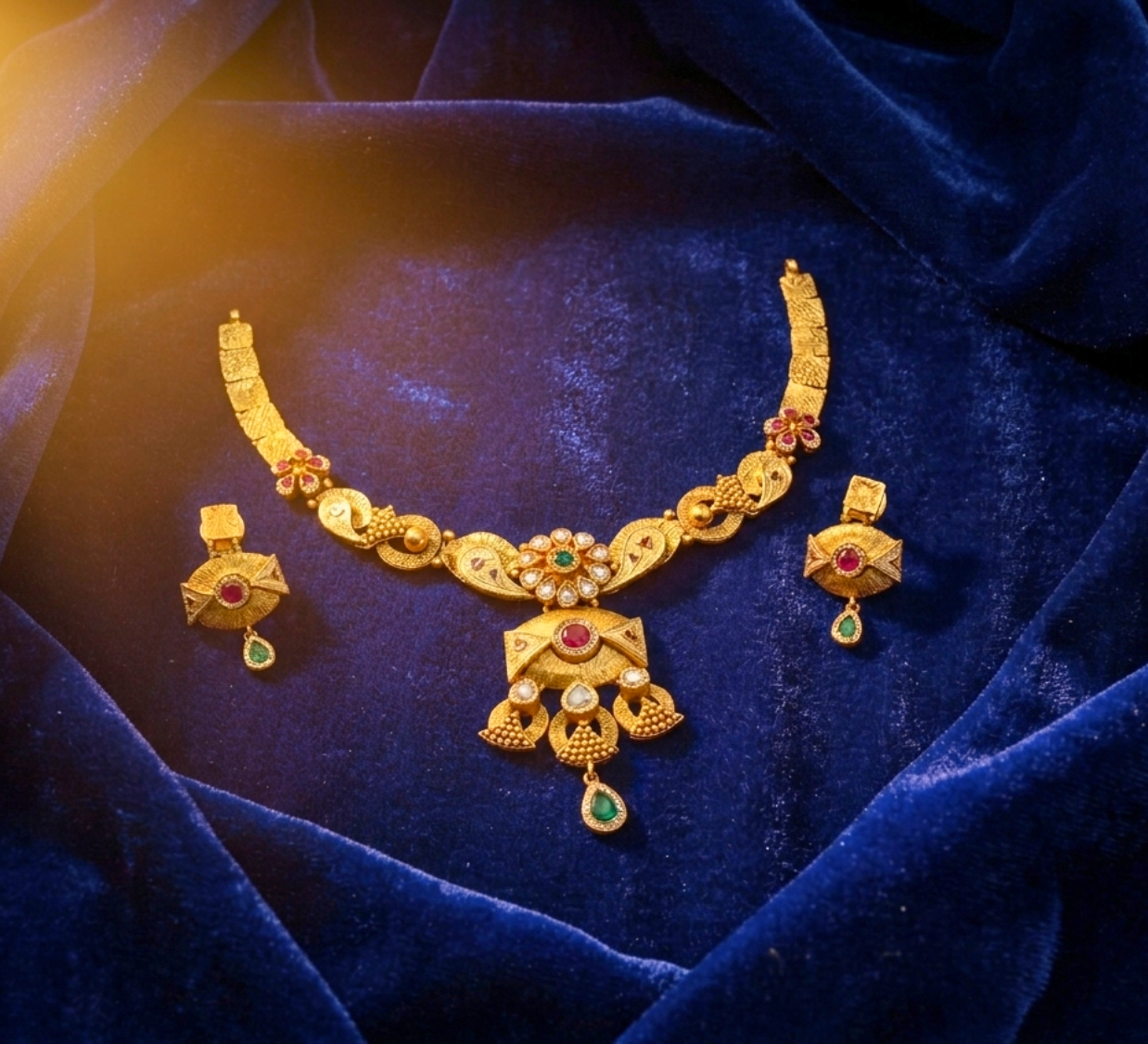 The Golden Heritage Kundan & Gemstone Parure Choker Set