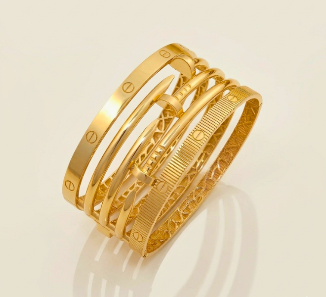 Golden Luxe Stack Kada