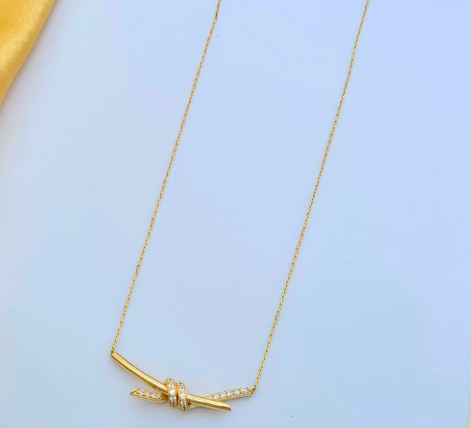 Tiffany Knot Pendant  Chain