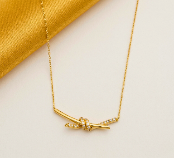 Tiffany Knot Pendant  Chain