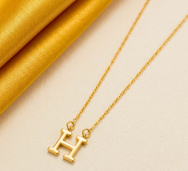 H  letter pendant Chain